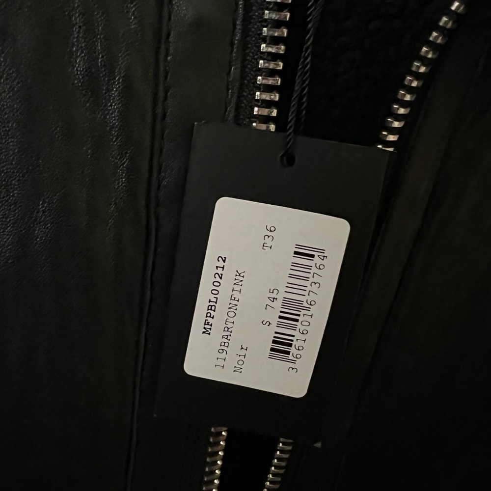 Maje Leather Shearling Jacket - Picture 8 of 8